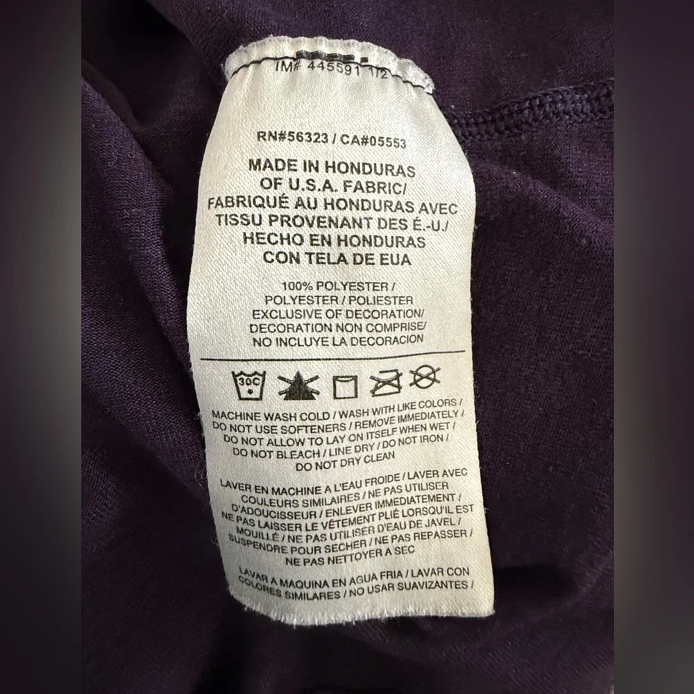 Nike Dri-FIT V-Neck Tee | Plum Purple Short Sleeve Athletic Top | Size Small